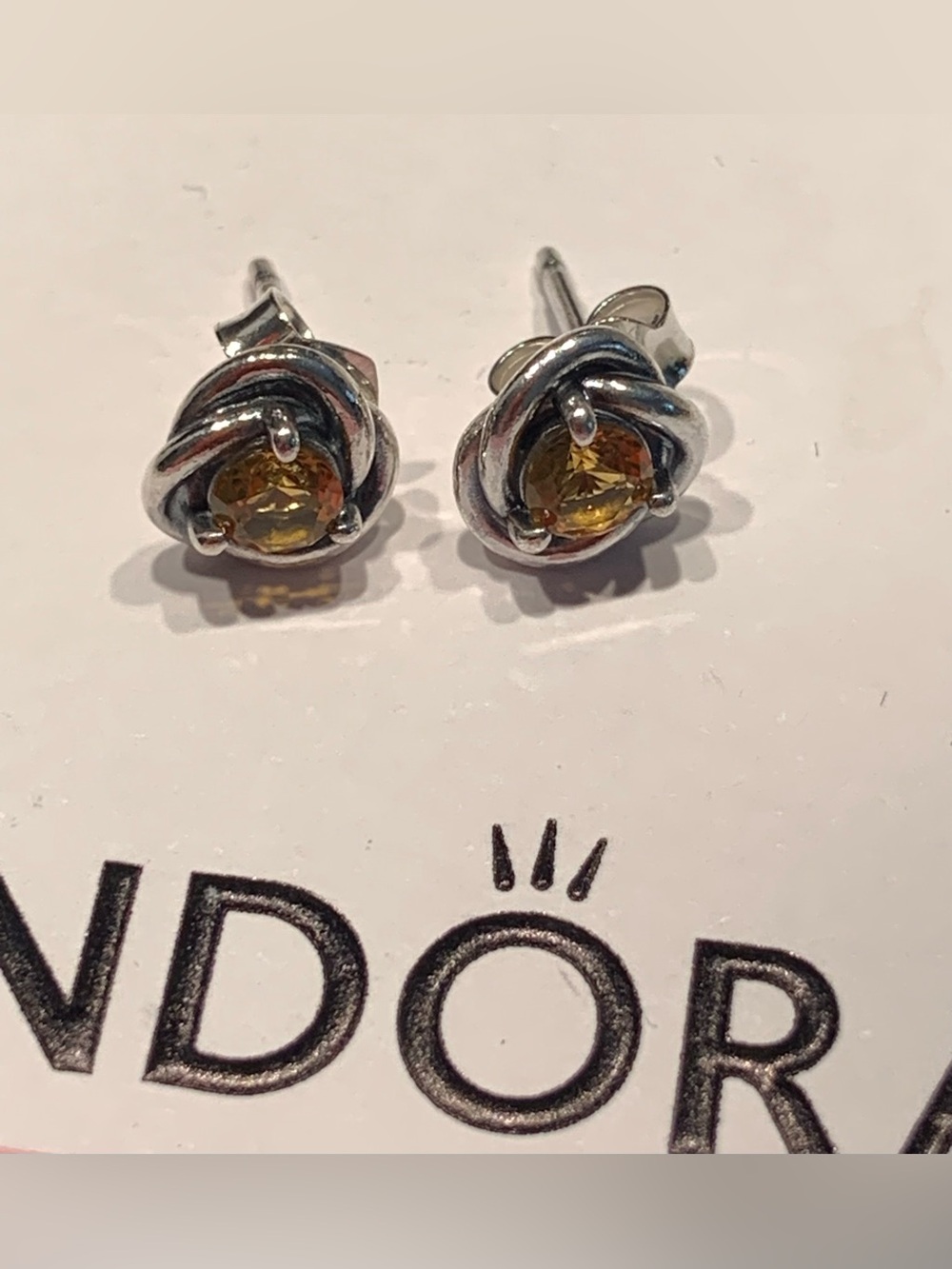 NEW November Honey Eternity Circle Stud Earrings